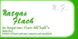 matyas flach business card